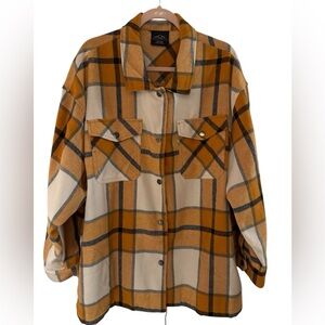 Plaid Button-Up Shacket